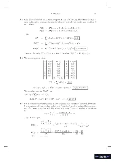 Solution Manual for Probability and Statistics for Computer Scientists, 10th Edition - Page 16 preview image