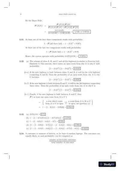 Solution Manual for Probability and Statistics for Computer Scientists, 10th Edition - Page 9 preview image