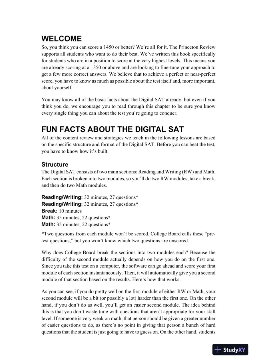Princeton Review Digital SAT Advanced (College Test Preparation), 2nd Edition (2024), page 12