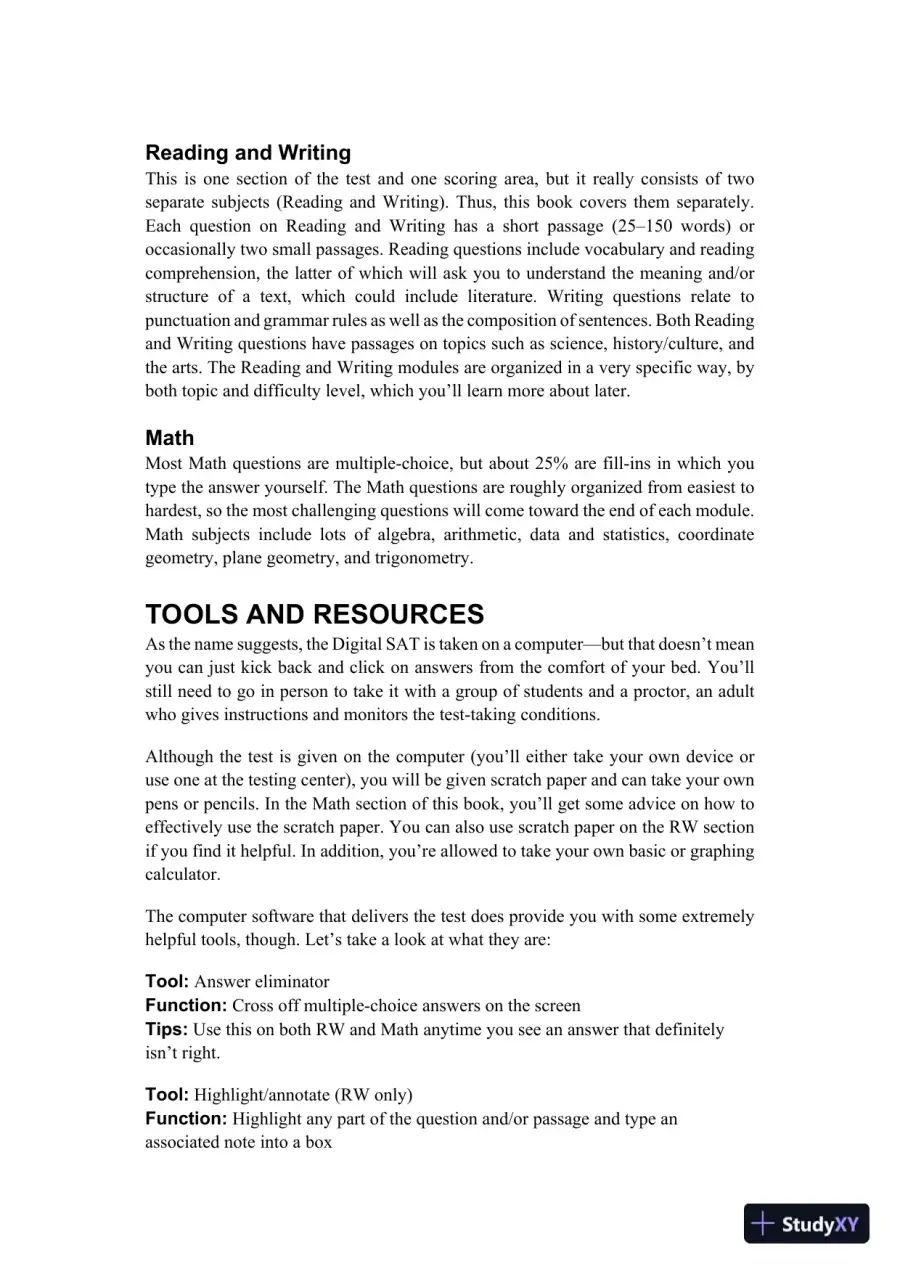 Princeton Review Digital SAT Advanced (College Test Preparation), 2nd Edition (2024), page 14