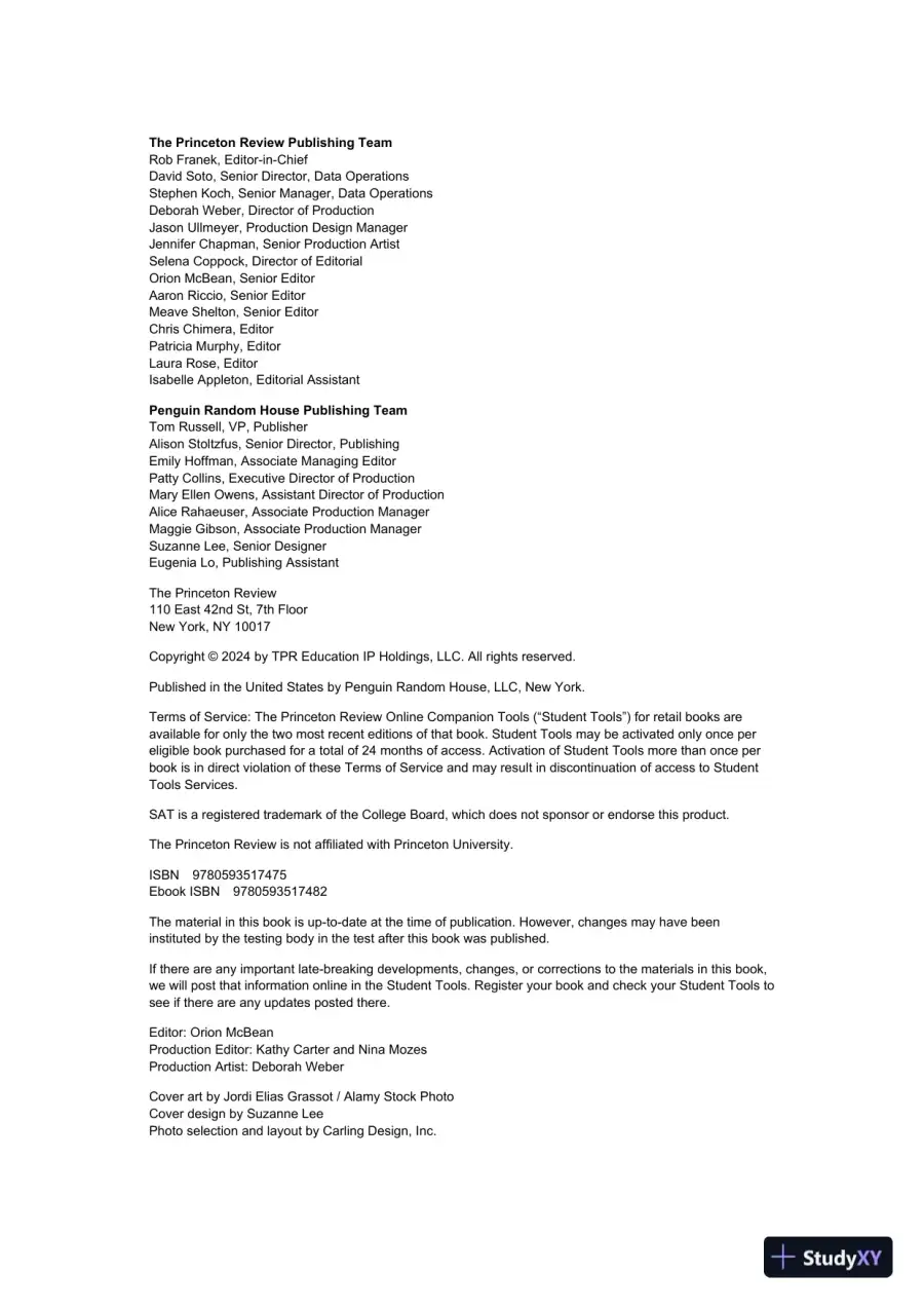 Princeton Review Digital SAT Advanced (College Test Preparation), 2nd Edition (2024), page 4