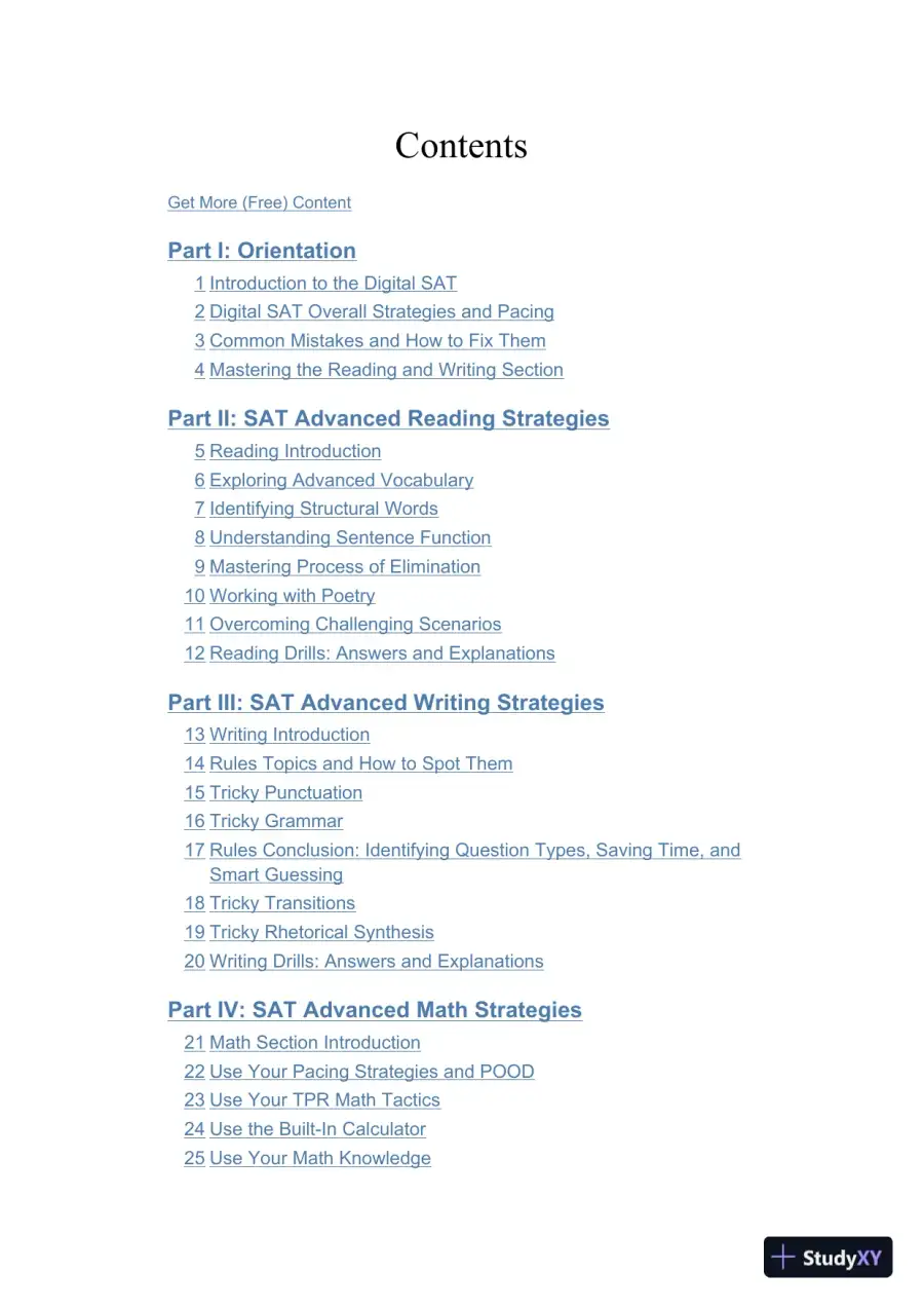 Princeton Review Digital SAT Advanced (College Test Preparation), 2nd Edition (2024), page 7