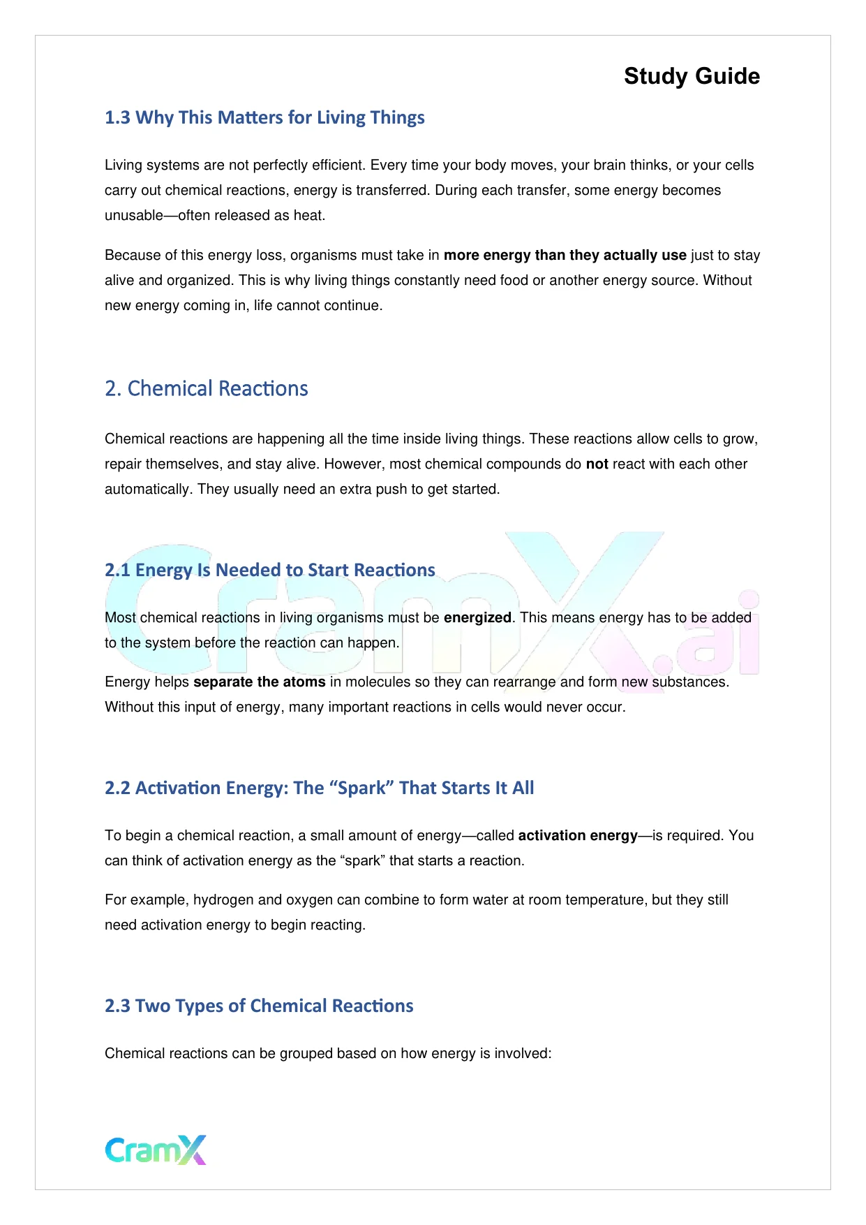 Biology - Cell and Energy - Page 2 preview image