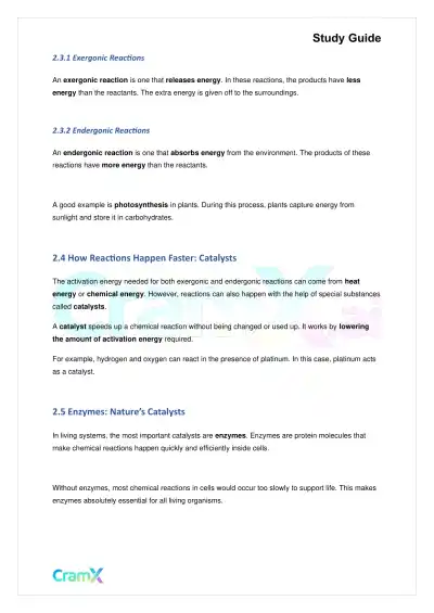 Biology - Cell and Energy - Page 3 preview image