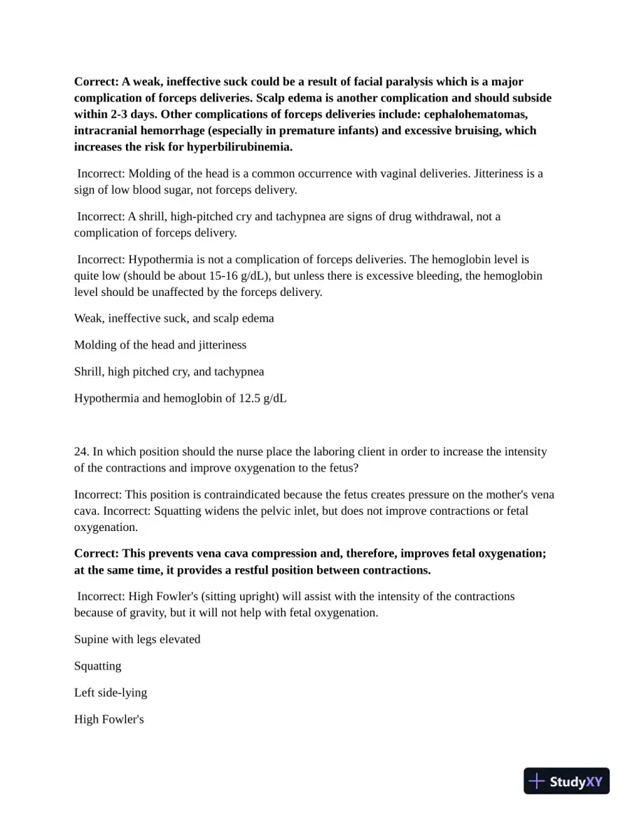 ATI Maternal Newborn Practice Exam with Answers (210 Solved Questions), page 14