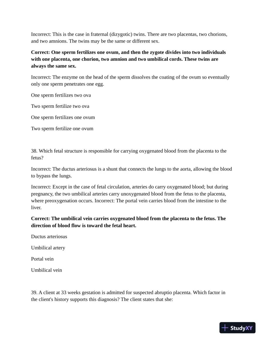 ATI Maternal Newborn Practice Exam with Answers (210 Solved Questions), page 22
