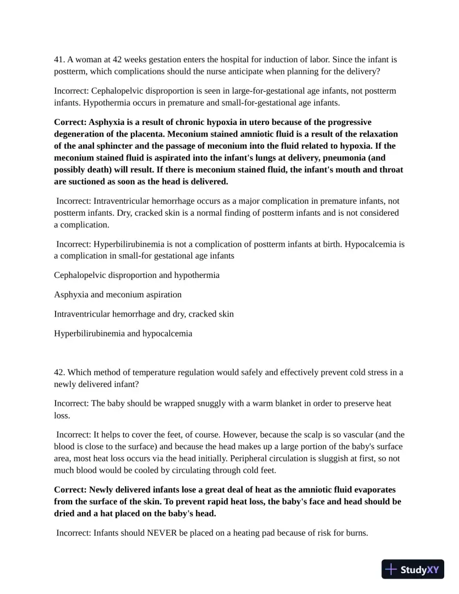 ATI Maternal Newborn Practice Exam with Answers (210 Solved Questions), page 24