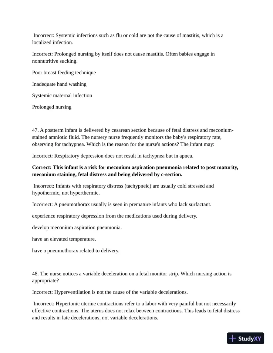 ATI Maternal Newborn Practice Exam with Answers (210 Solved Questions), page 27