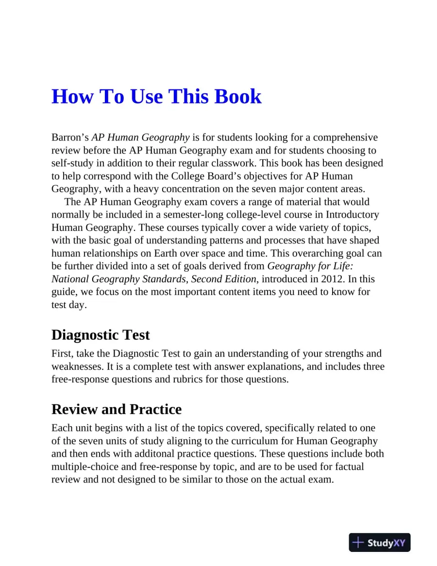 AP Human Geography Premium 2025: 6 Practice Tests + Comprehensive Review (2023), page 11
