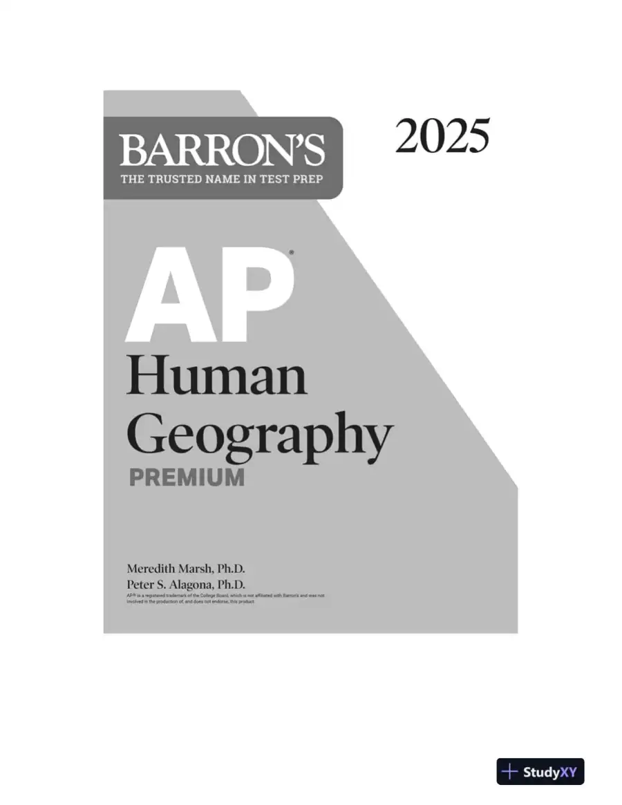 AP Human Geography Premium 2025: 6 Practice Tests + Comprehensive Review (2023), page 3