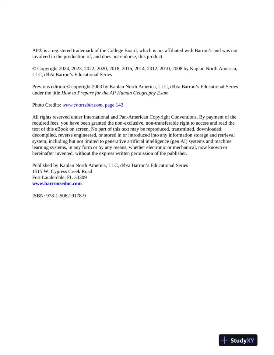 AP Human Geography Premium 2025: 6 Practice Tests + Comprehensive Review (2023), page 5