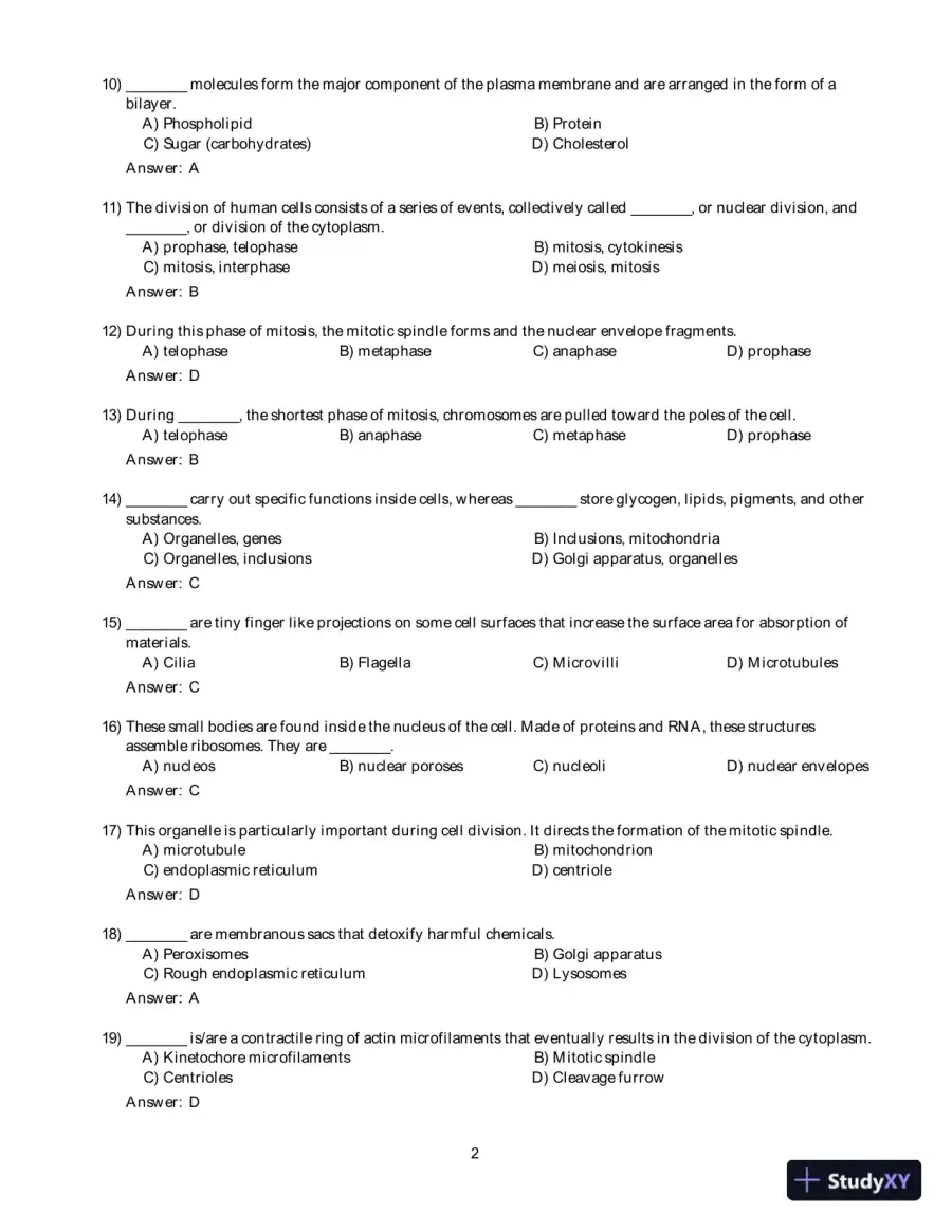 Test Bank For Human Anatomy and Physiology Laboratory Manual, Cat version, 13th Edition, page 11