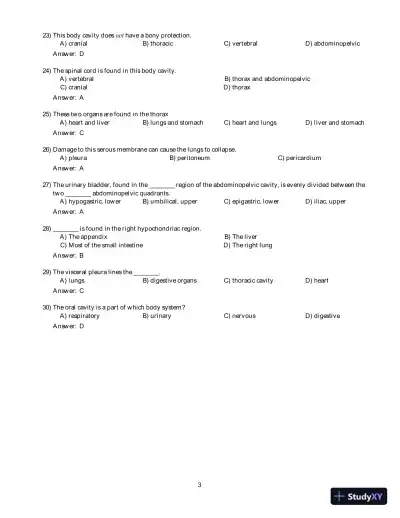 Test Bank For Human Anatomy and Physiology Laboratory Manual, Cat version, 13th Edition - Page 4 preview image