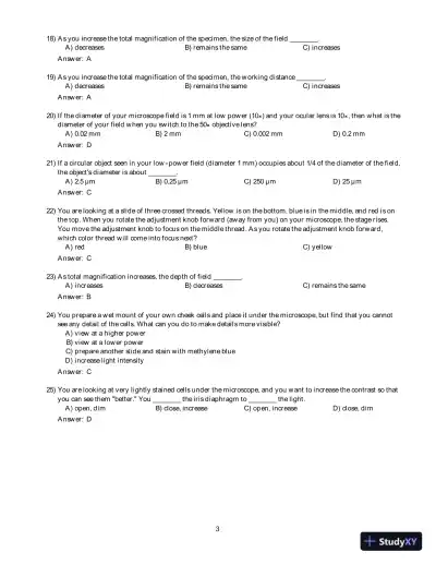 Test Bank For Human Anatomy and Physiology Laboratory Manual, Cat version, 13th Edition - Page 9 preview image