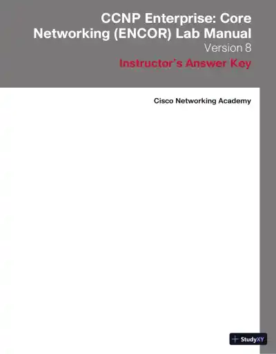 Lecture Notes for CCNP Enterprise: Core Networking (ENCOR) v8 Lab Manual, 2nd Edition - Page 1 preview image