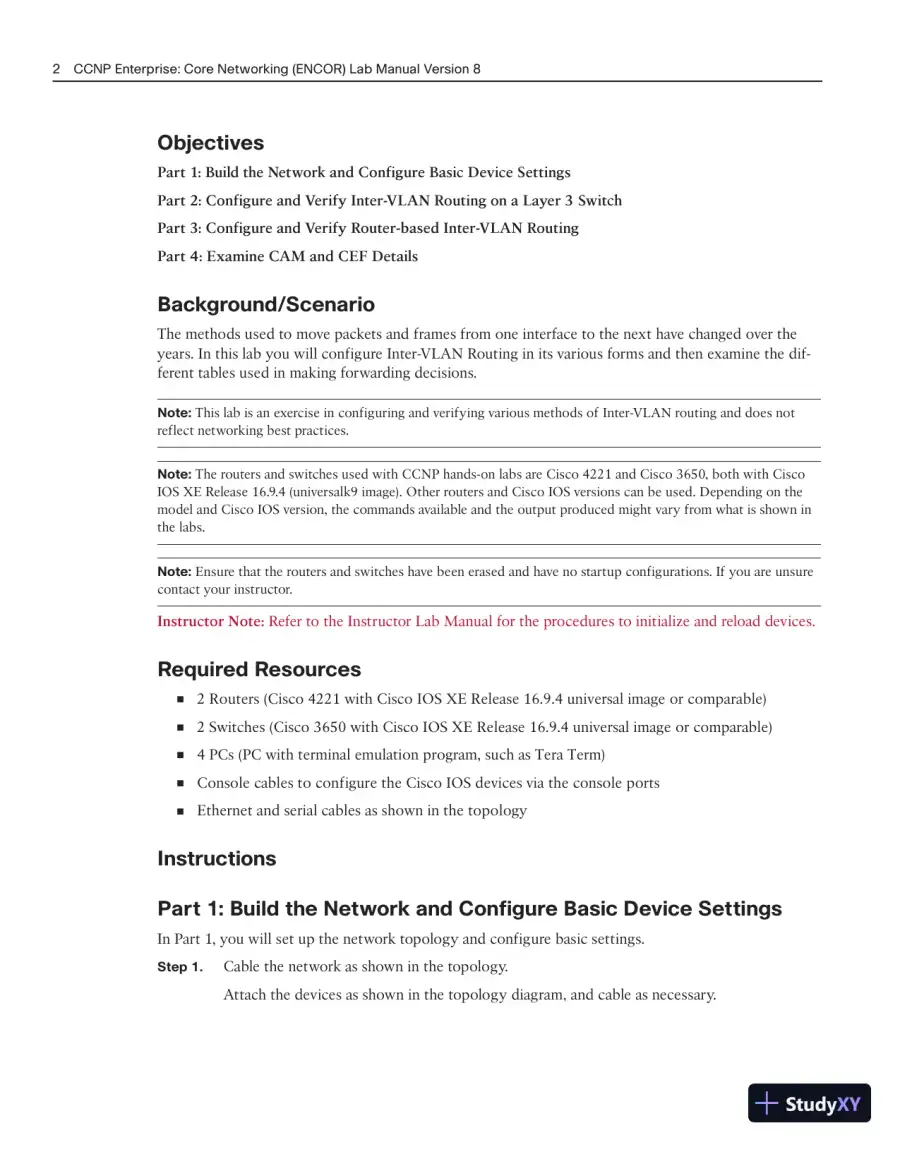 Lecture Notes for CCNP Enterprise: Core Networking (ENCOR) v8 Lab Manual, 2nd Edition, page 23