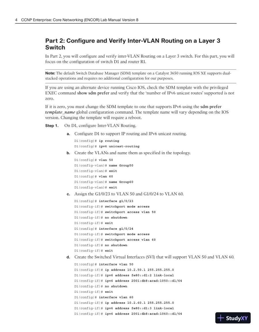 Lecture Notes for CCNP Enterprise: Core Networking (ENCOR) v8 Lab Manual, 2nd Edition, page 25