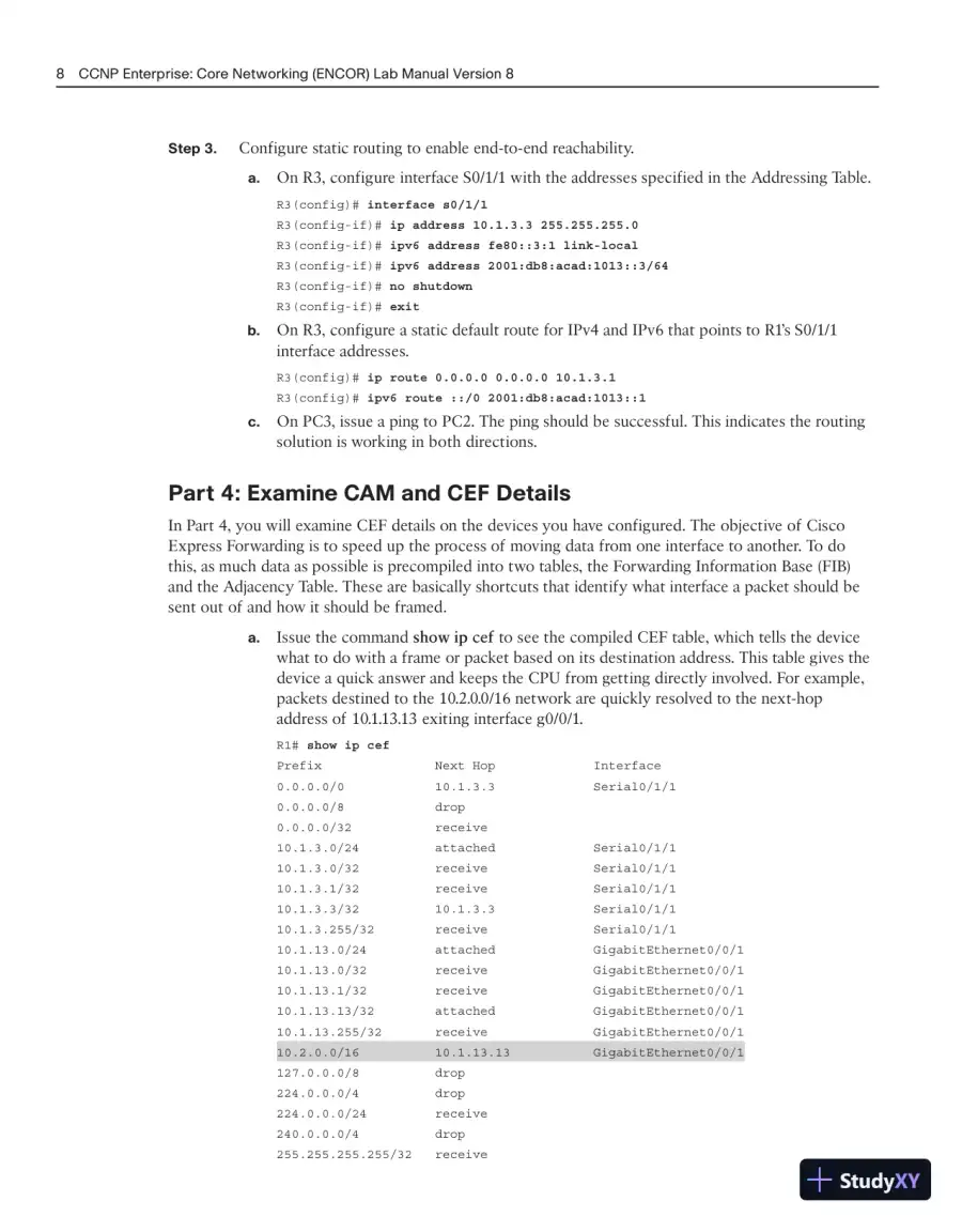 Lecture Notes for CCNP Enterprise: Core Networking (ENCOR) v8 Lab Manual, 2nd Edition, page 29