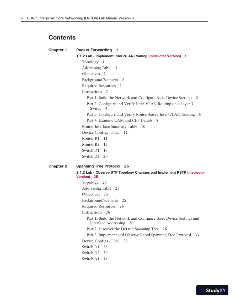 Lecture Notes for CCNP Enterprise: Core Networking (ENCOR) v8 Lab Manual, 2nd Edition, page 3
