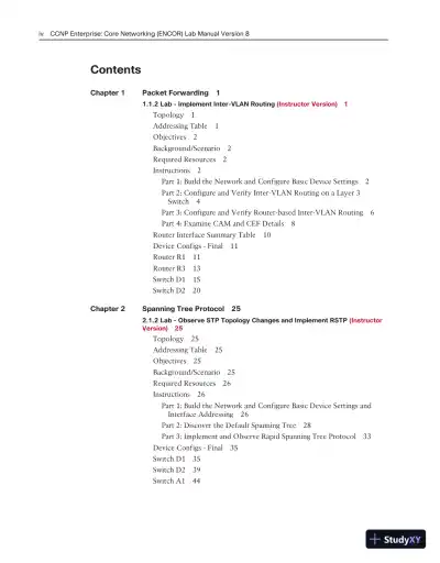 Lecture Notes for CCNP Enterprise: Core Networking (ENCOR) v8 Lab Manual, 2nd Edition - Page 3 preview image
