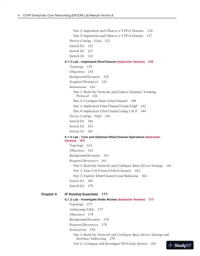Lecture Notes for CCNP Enterprise: Core Networking (ENCOR) v8 Lab Manual, 2nd Edition - Page 5 preview image
