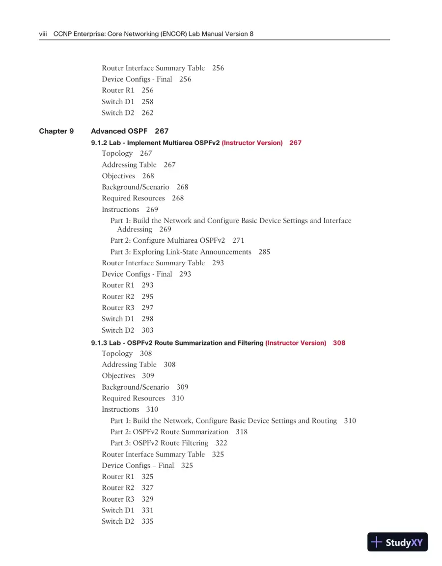 Lecture Notes for CCNP Enterprise: Core Networking (ENCOR) v8 Lab Manual, 2nd Edition, page 7