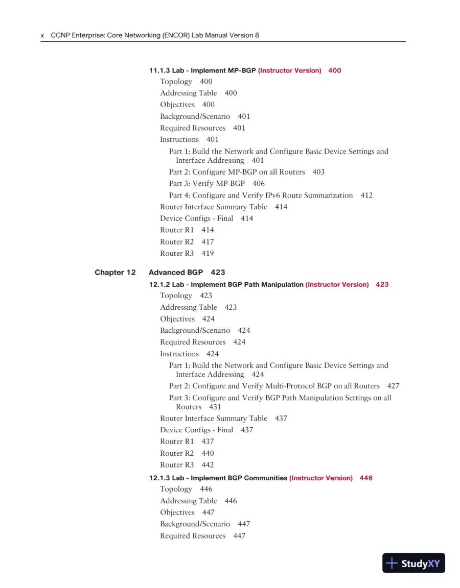 Lecture Notes for CCNP Enterprise: Core Networking (ENCOR) v8 Lab Manual, 2nd Edition, page 9