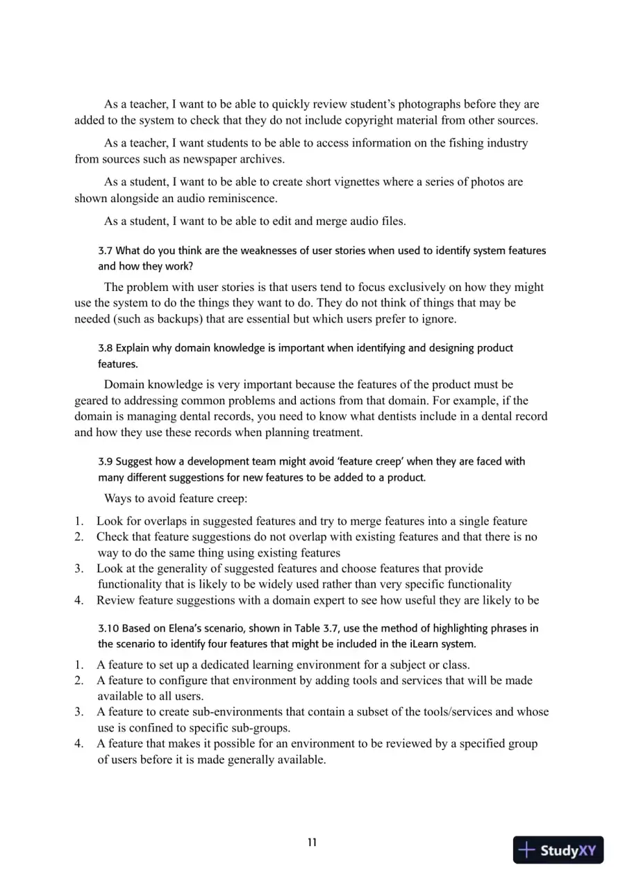 Solution Manual for Engineering Software Products: An Introduction to Modern Software Engineering, 1st Edition, page 11