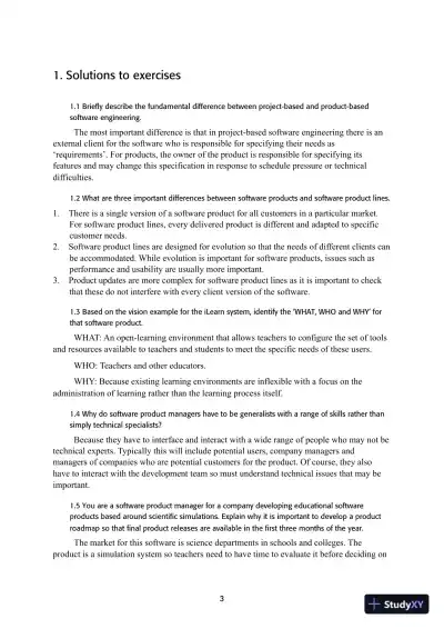 Solution Manual for Engineering Software Products: An Introduction to Modern Software Engineering, 1st Edition - Page 3 preview image