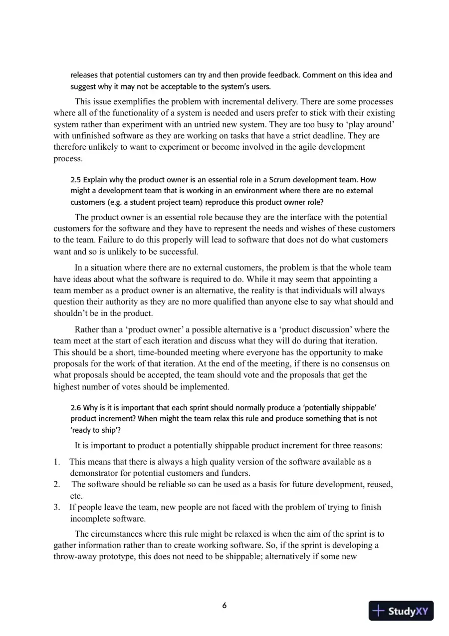 Solution Manual for Engineering Software Products: An Introduction to Modern Software Engineering, 1st Edition, page 6