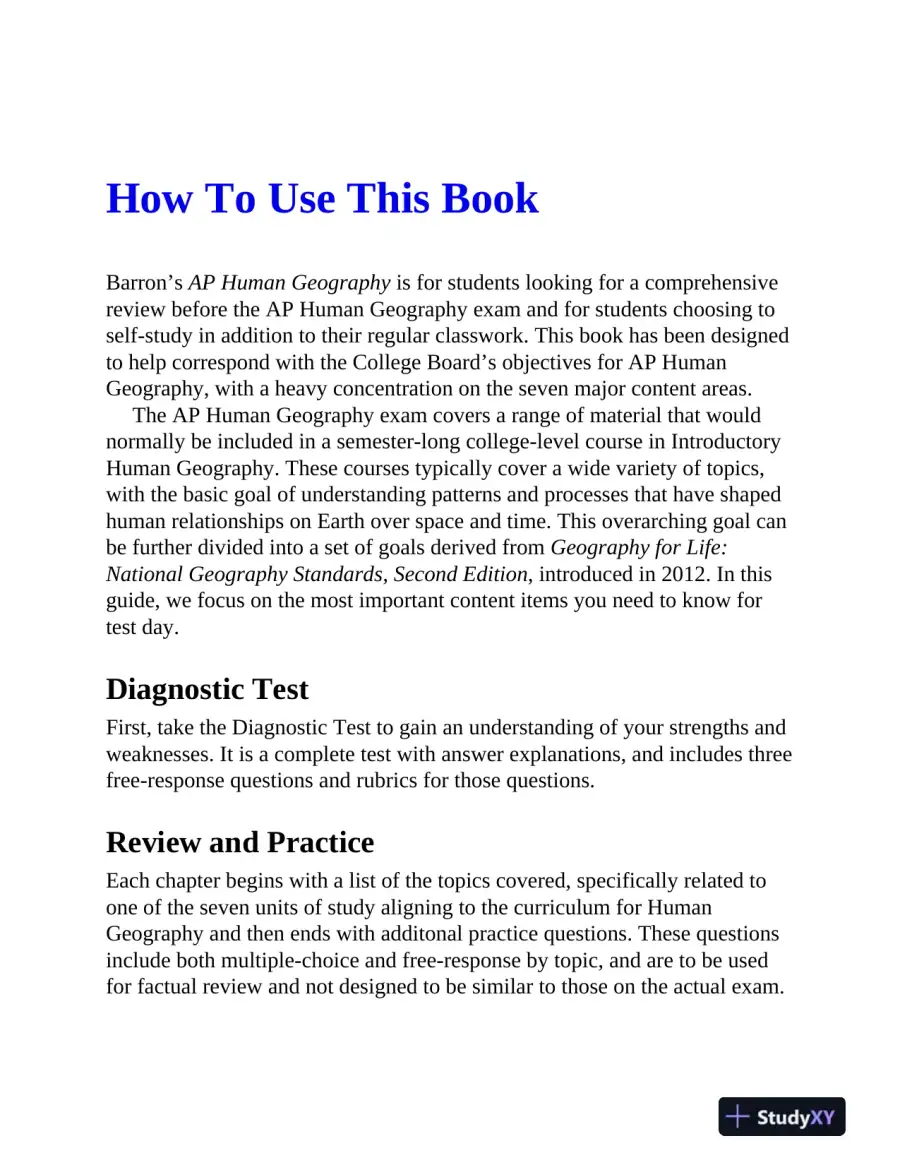 AP Human Geography Premium, 2024: 6 Practice Tests (2024), page 12