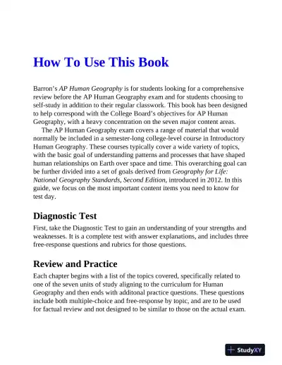 AP Human Geography Premium, 2024: 6 Practice Tests (2024) - Page 12 preview image