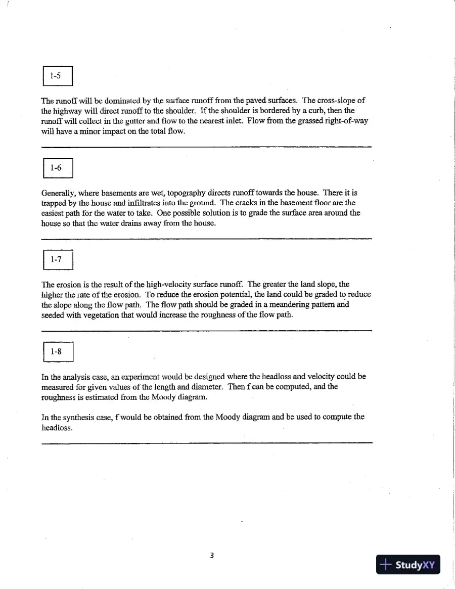 Solution Manual for Hydrologic Analysis and Design, 4th Edition, page 4
