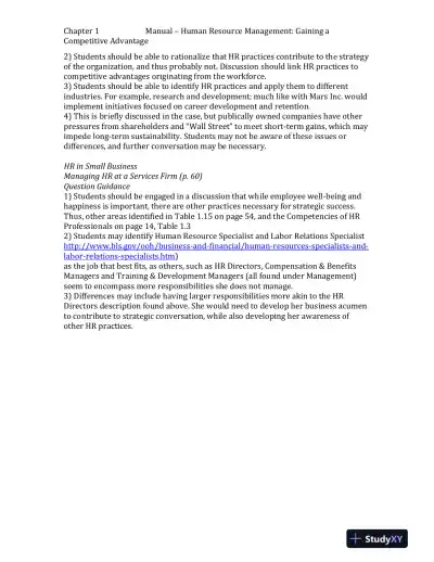 Human Resource Management, 10th Edition Solution Manual - Page 11 preview image