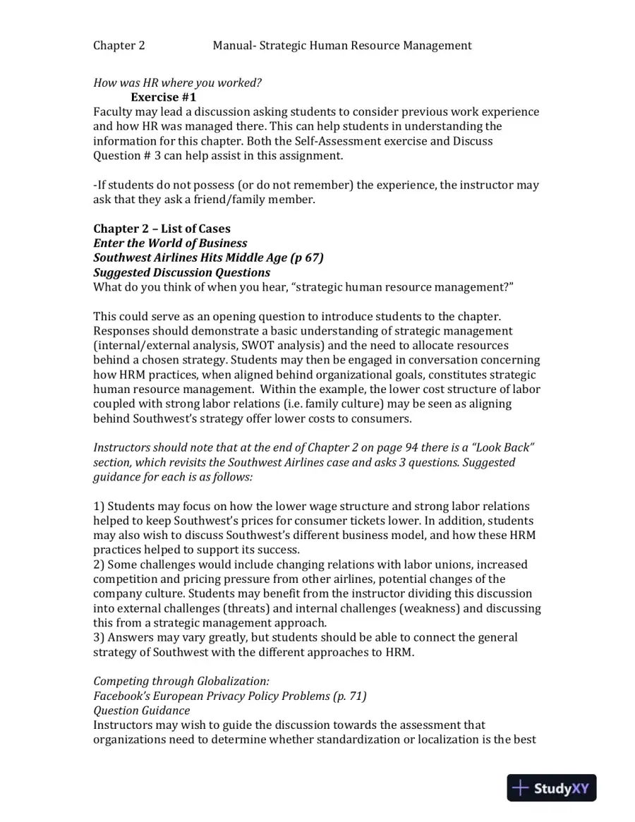 Human Resource Management, 10th Edition Solution Manual, page 14