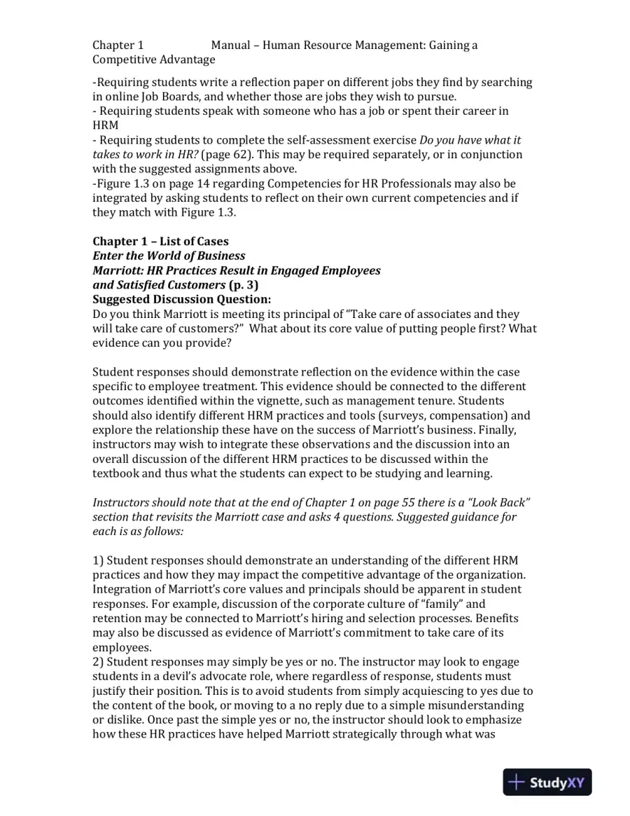 Human Resource Management, 10th Edition Solution Manual, page 5