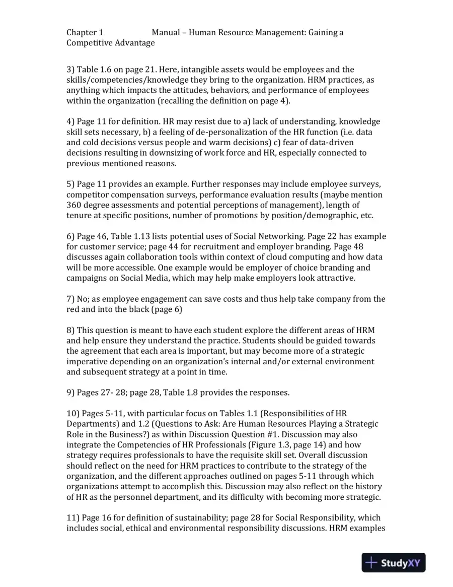 Human Resource Management, 10th Edition Solution Manual, page 8