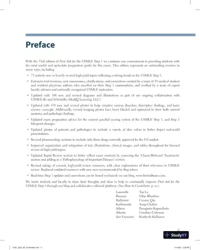 First Aid for the USMLE Step 1 2023 (2023) - Page 13 preview image