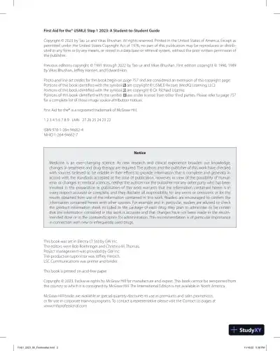 First Aid for the USMLE Step 1 2023 (2023) - Page 4 preview image