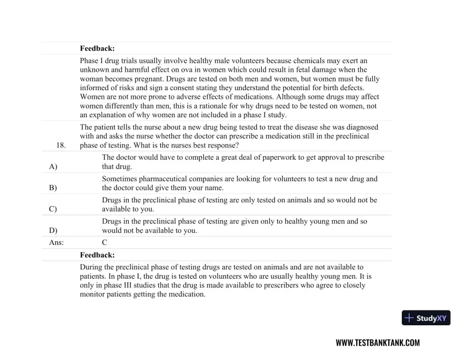 Focus on Nursing Pharmacology Seventh, North American Edition Test Bank, page 12