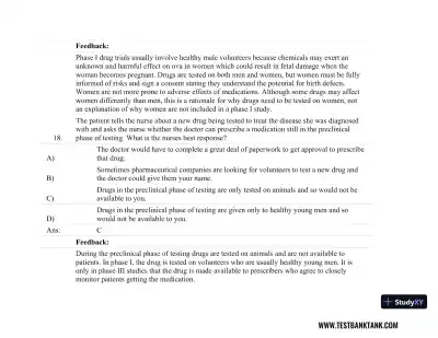 Focus on Nursing Pharmacology Seventh, North American Edition Test Bank - Page 12 preview image