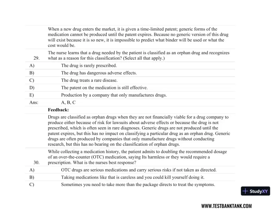 Focus on Nursing Pharmacology Seventh, North American Edition Test Bank, page 19