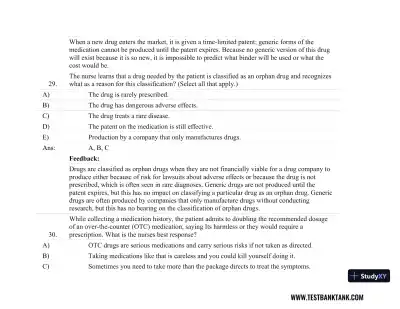 Focus on Nursing Pharmacology Seventh, North American Edition Test Bank - Page 19 preview image
