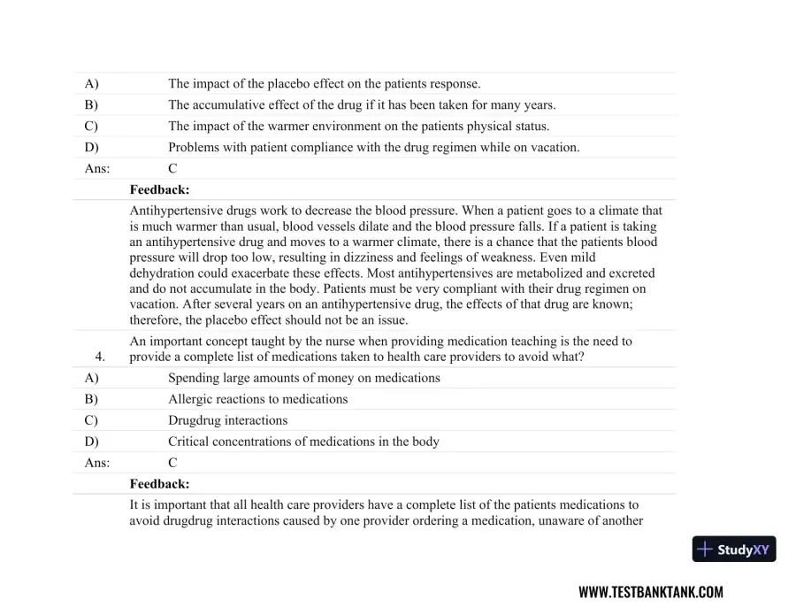 Focus on Nursing Pharmacology Seventh, North American Edition Test Bank, page 24