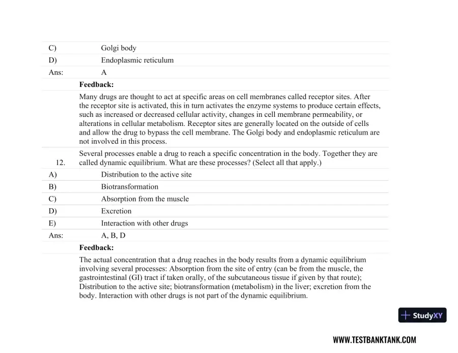 Focus on Nursing Pharmacology Seventh, North American Edition Test Bank, page 29