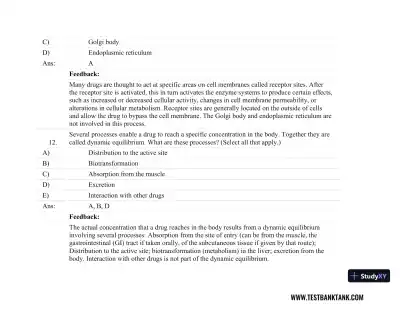 Focus on Nursing Pharmacology Seventh, North American Edition Test Bank - Page 29 preview image