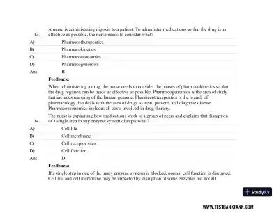 Focus on Nursing Pharmacology Seventh, North American Edition Test Bank - Page 30 preview image