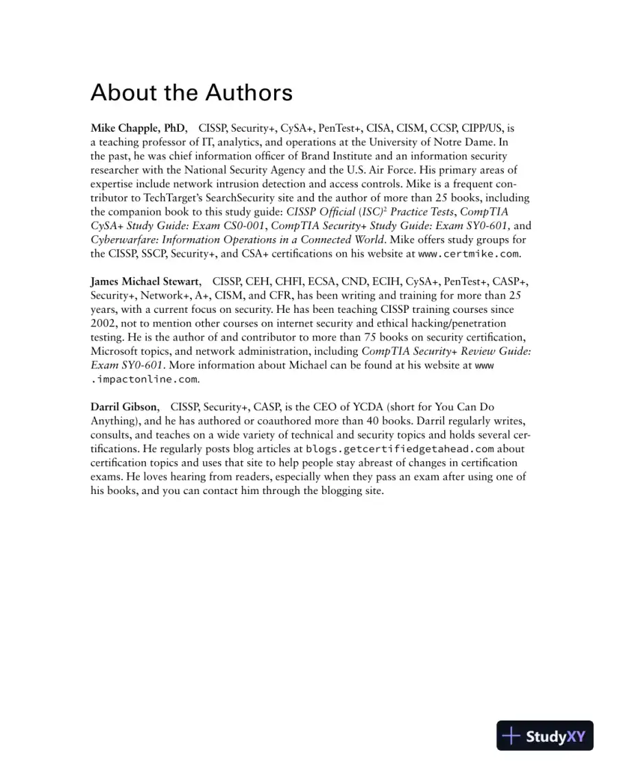 CISSP Official Study Guide (2021), page 12