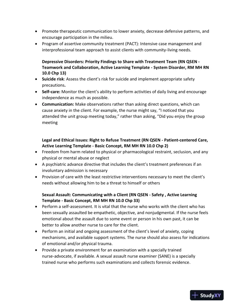 ATI RN Mental Health Proctored Exam NGN Version 11 With Answers (24 Solved Questions), page 3