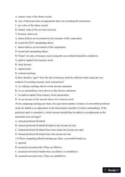 ACC 432 Final Exam: Advanced Accounting Concepts And Applications - Page 3 preview image